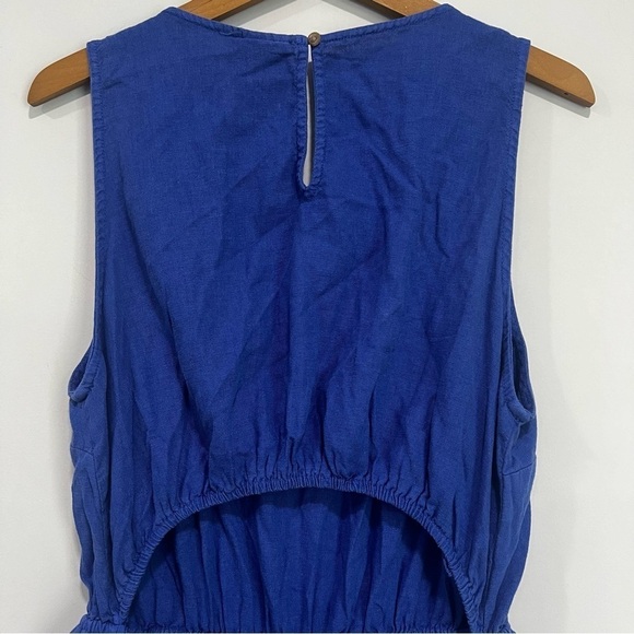Women’s V Neck Wide Leg Open Back Jumper Universal Thread Indigo Blue Size L - Picture 4 of 6